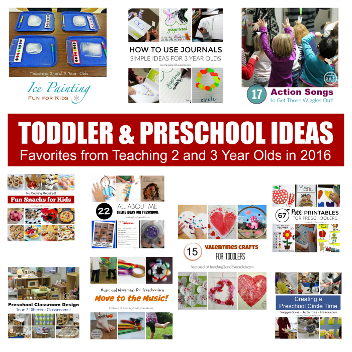 Top 10 Toddler and Preschool Posts for 2016