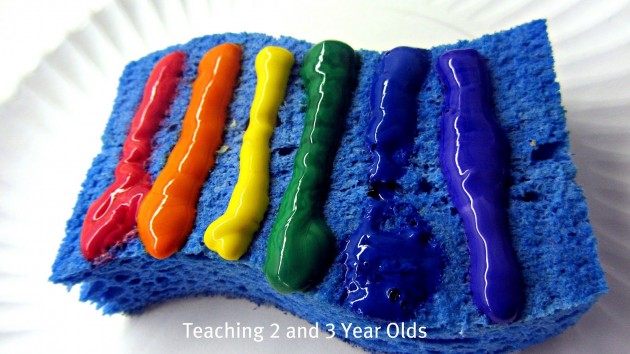 preschool rainbow art