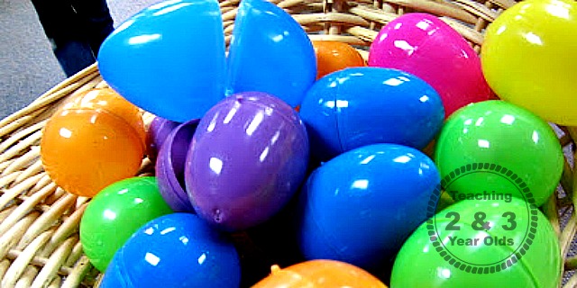 Teaching Toddlers Colors with Easter Eggs