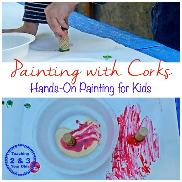 Preschool Art with Corks