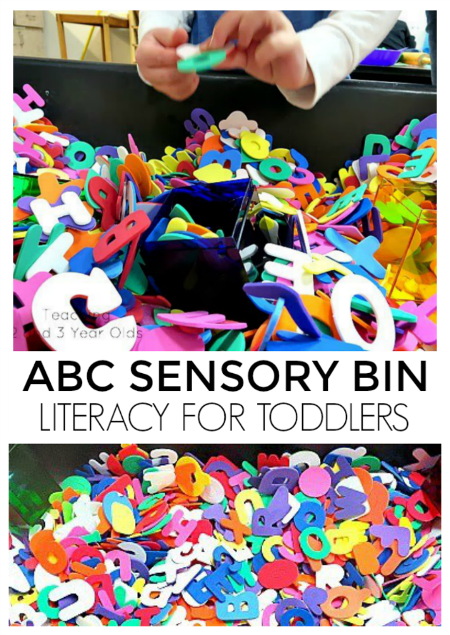 Alphabet Sensory Bin - Literacy for Toddlers