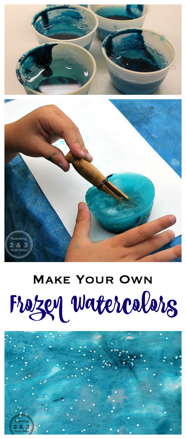 Make Your Own Frozen Watercolors - Fun for toddlers and preschoolers! Teaching 2 and 3 Year Olds