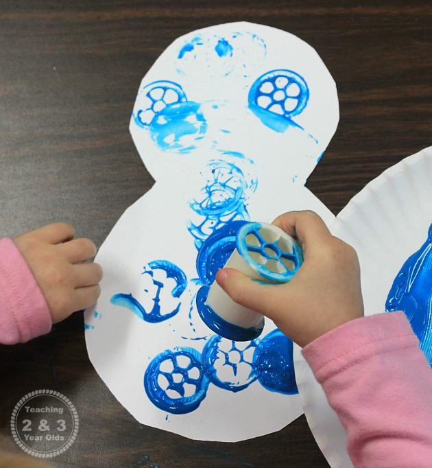 Easy Winter Snowman Art for Toddlers