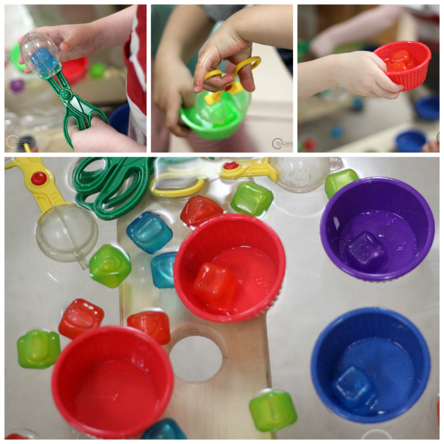Color Sorting Water Bin for Toddlers and Preschoolers - Teaching 2 and 3 Year Olds