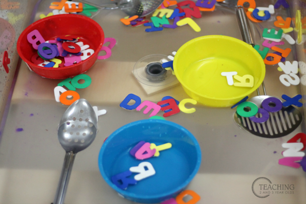 preschool alphabet sensory play