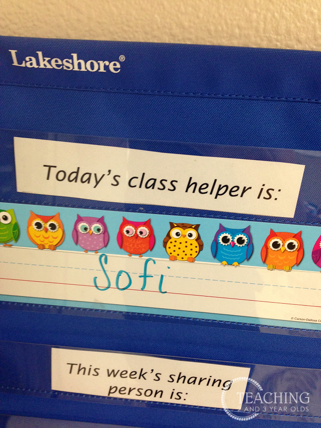 how to have a class helper in preschool