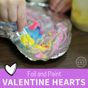 Fun and Easy Valentine's Craft with Foil and Paint