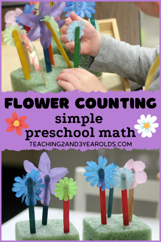 Easy Preschool Spring Math Activity with Flowers