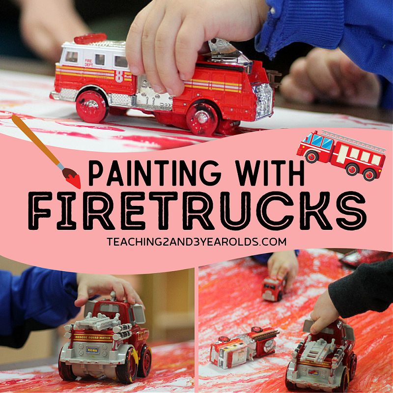 fire truck painting for toddlers