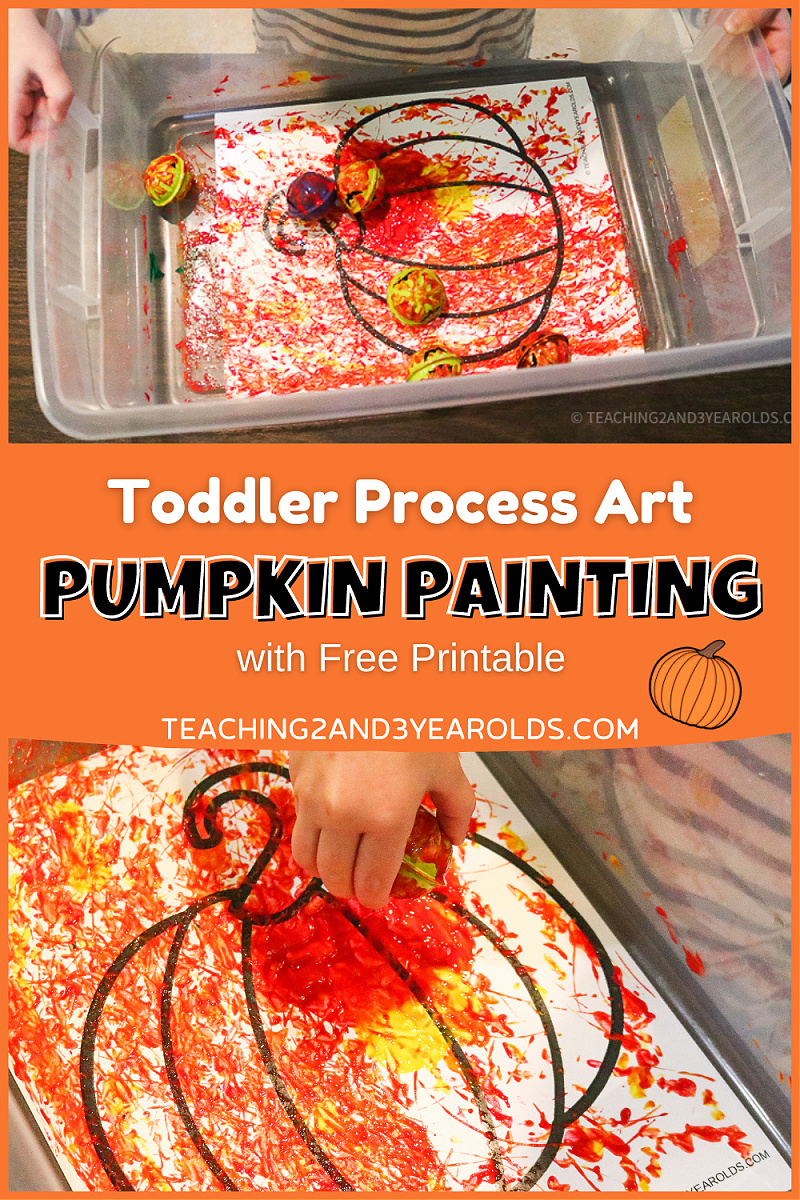 Pumpkin painting for toddlers
