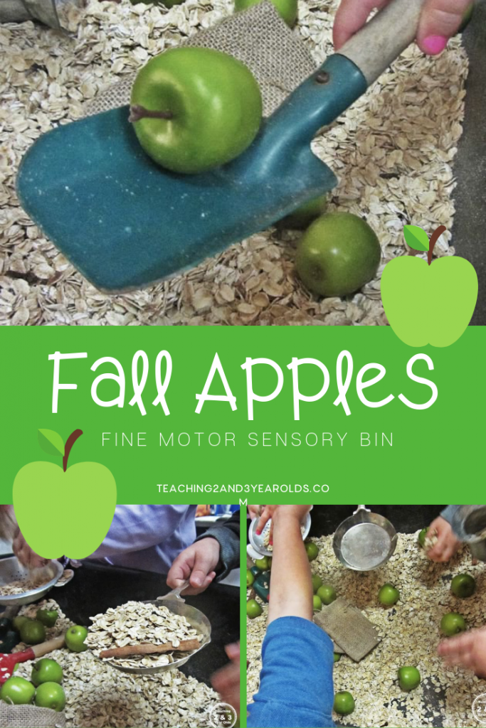 Fall Apple Sensory Bin for Toddlers and Preschoolers
