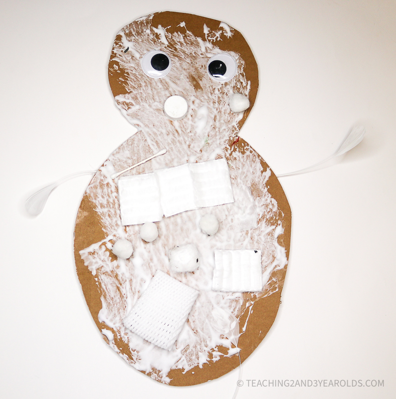 preschool snowman art
