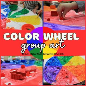 Teaching colors to toddlers and preschoolers – while creating a color wheel!