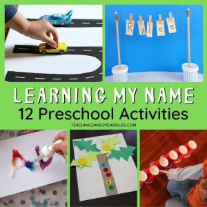 preschool name activities