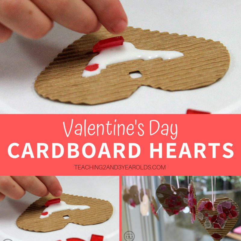 This preschool Valentine's Day craft is the perfect way to use recycled materials and loose parts. Let your children choose what they'd like to add to theirs!