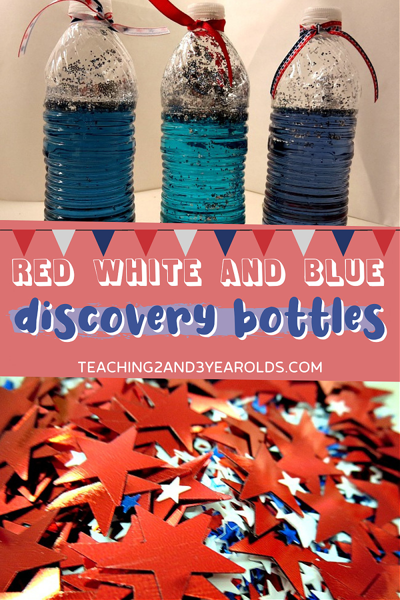 How to Make Festive Preschool 4th of July Discovery Bottles