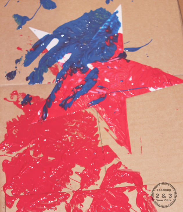 Fun Independence Day Art with Painted Stars