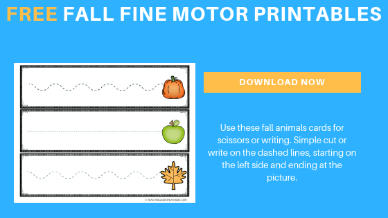 free preschool fine motor fall printables