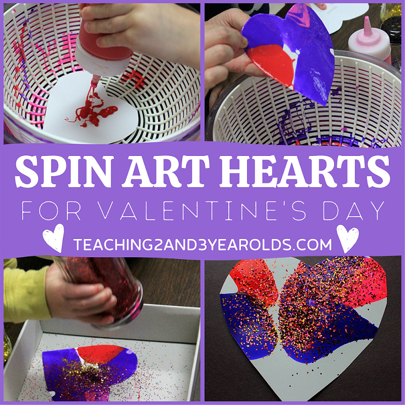 Super Easy Valentines Art Using a Spinner