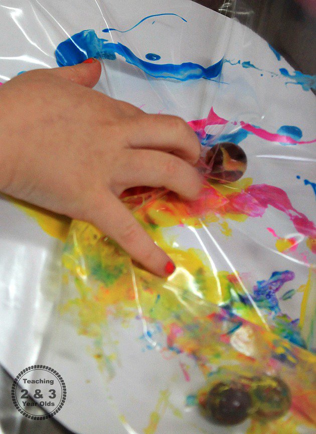 Easy Kids Art with Freezer Bags
