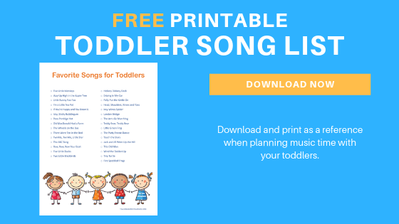 favorite toddler songs free printable list