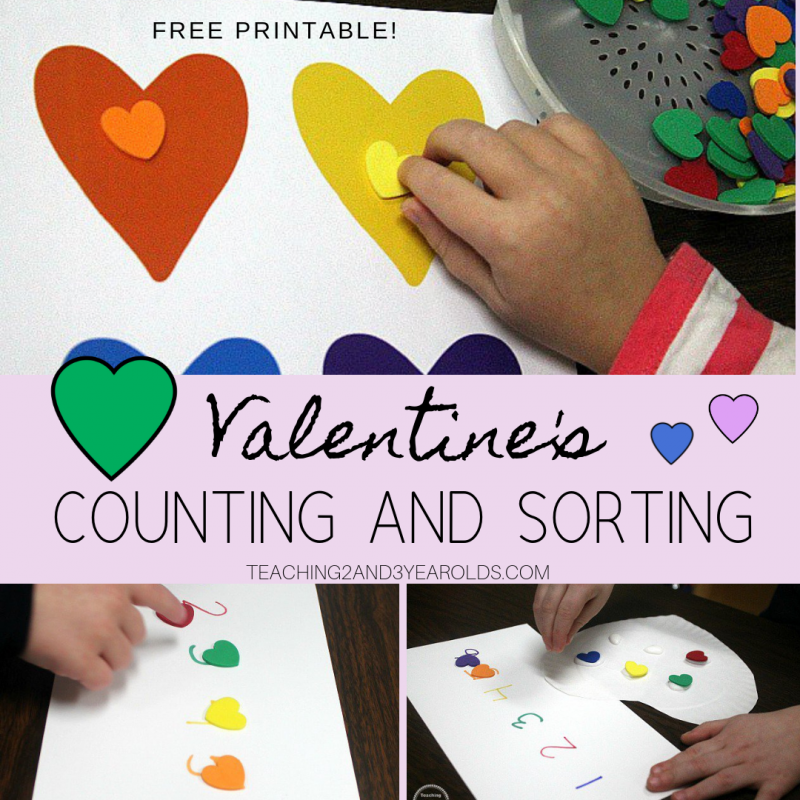 Valentine's Counting Activity with Free Printable