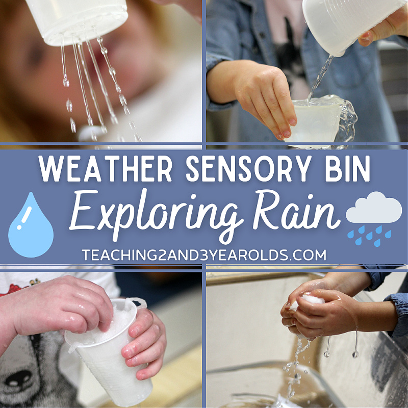 rain sensory bin