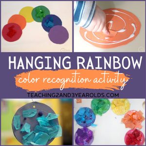 Hanging Rainbow Art Activity for Toddlers
