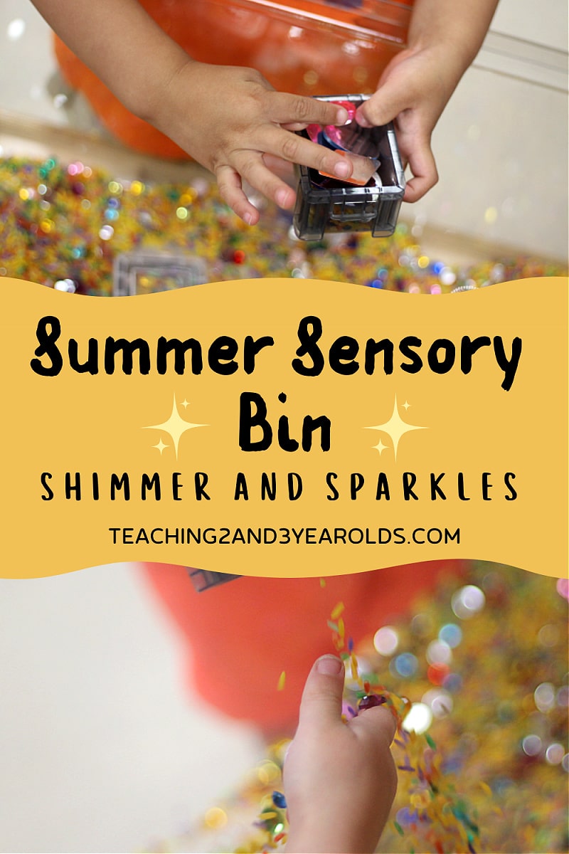preschool summer sensory bin