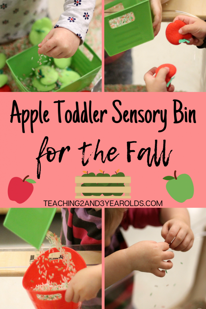 Here's a Quick Way to Put Together a Toddler Apple Sensory Bin