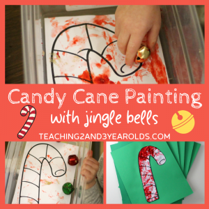 Easy Candy Cane Craft Using Jingle Bells {Printable Included}