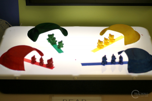 Fun Preschool Color Sorting Bear Activity for the Light Table