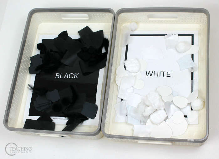 Learning About Opposites with a Fun Black and White Sorting Activity