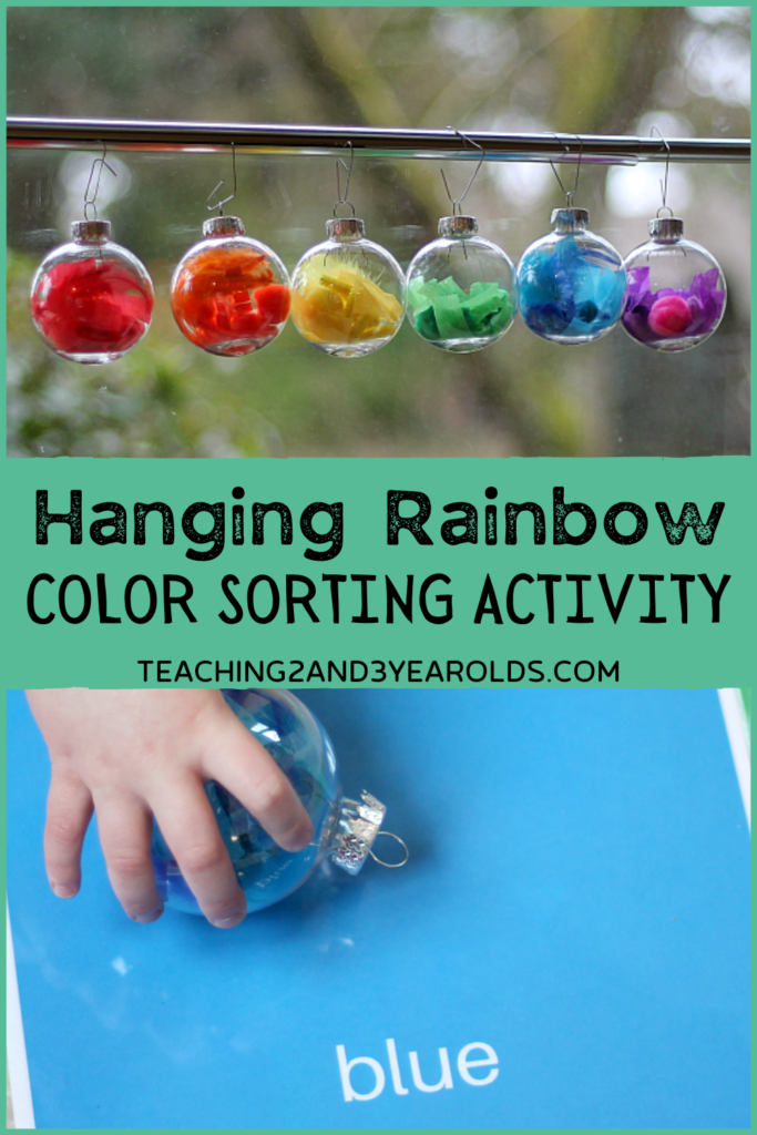 Rainbow Sorting Activity for Preschoolers that Can Hang