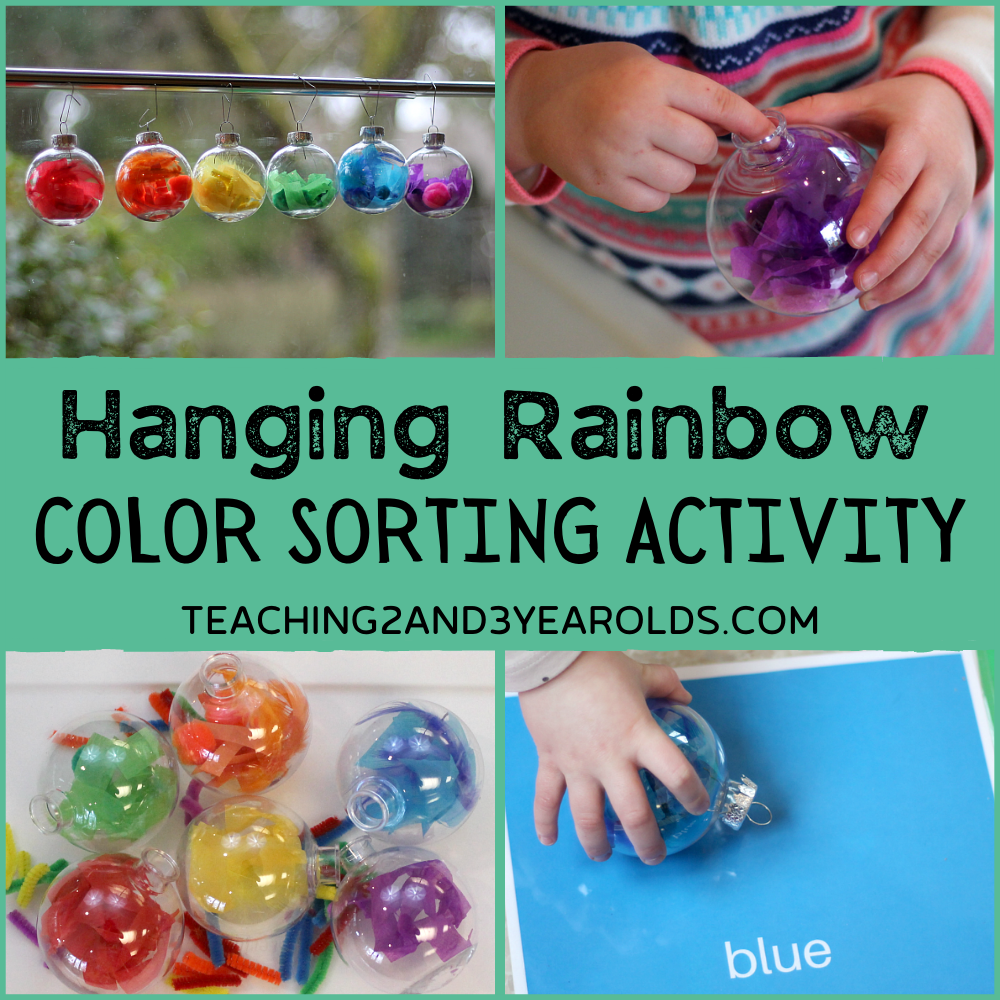 Rainbow Sorting Activity for Preschoolers that Can Hang
