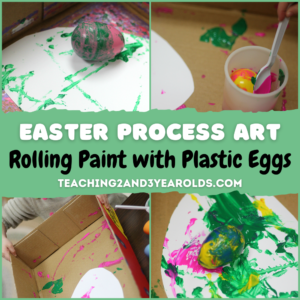 Fun Toddler Easter Art with Plastic Eggs