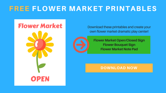 Flower Market Dramatic Play for Toddlers and Preschoolers