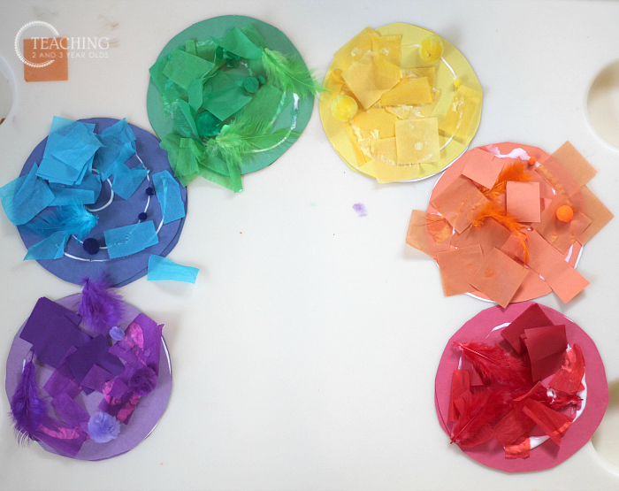 How to Make a Mobile for a Toddler Rainbow Activity