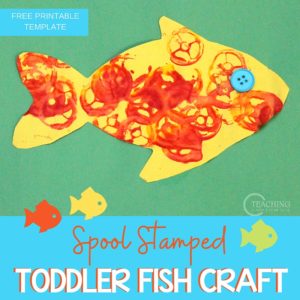 Toddler Fish Art that Involves Lots of Stamping with Paint
