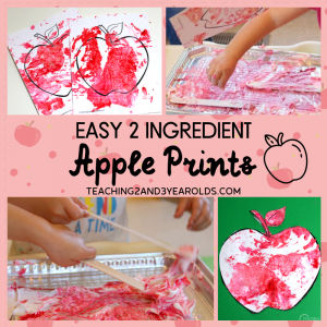 Easy Apple Art Activity with 2 Ingredient Puffy Paint