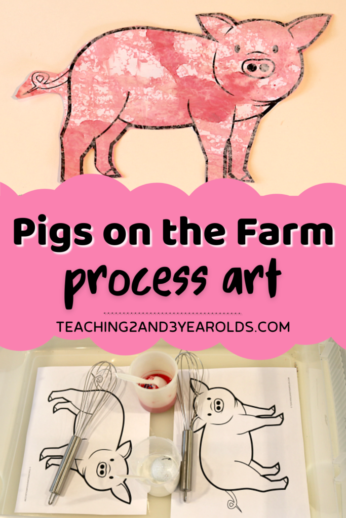 Toddler Farm Pigs Painting Activity Using Golf Balls