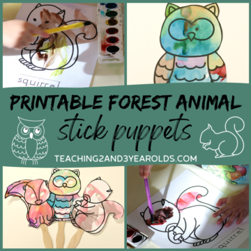 How to Make Easy Forest Animals Puppets {Printable}