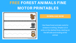 forest animals fine motor cards