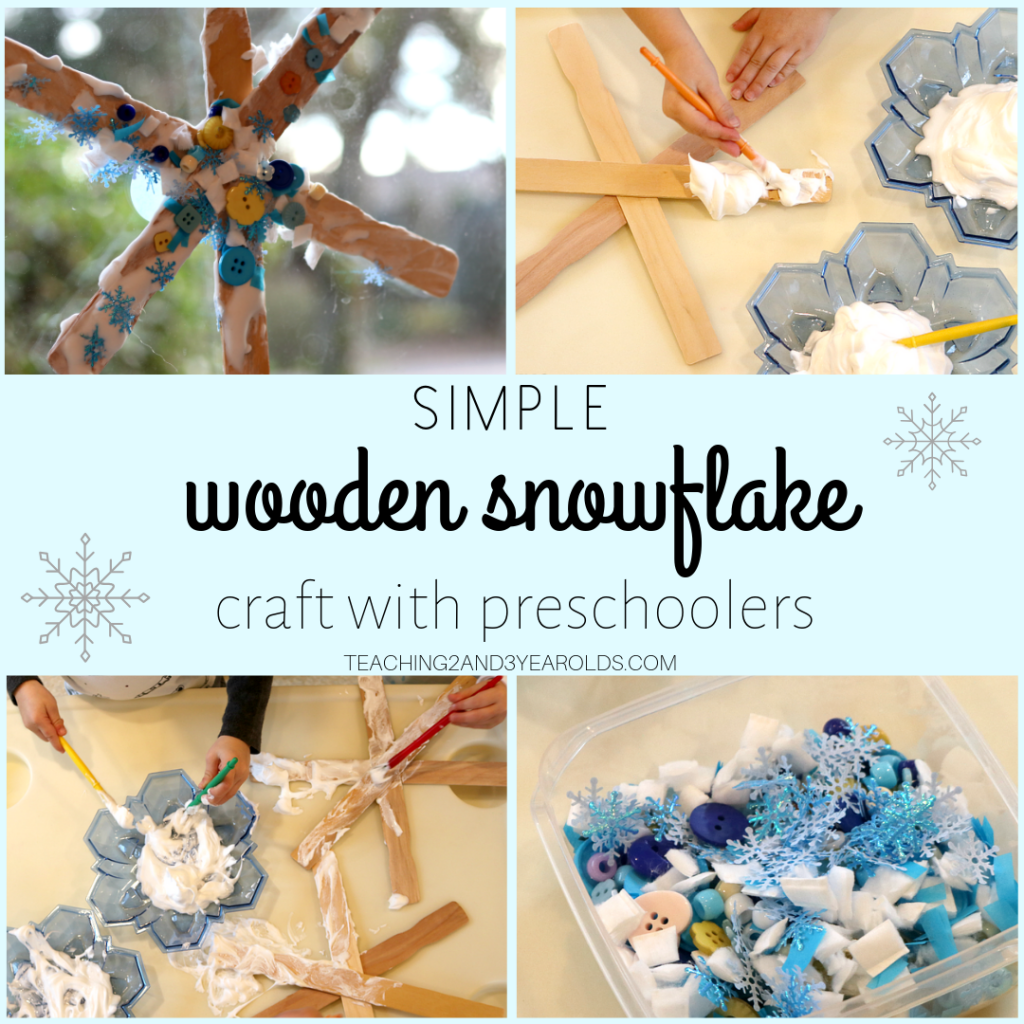 How to Make a Simple Wooden Snowflake Craft with Preschoolers