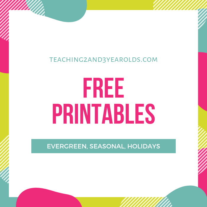 free toddler preschool printables
