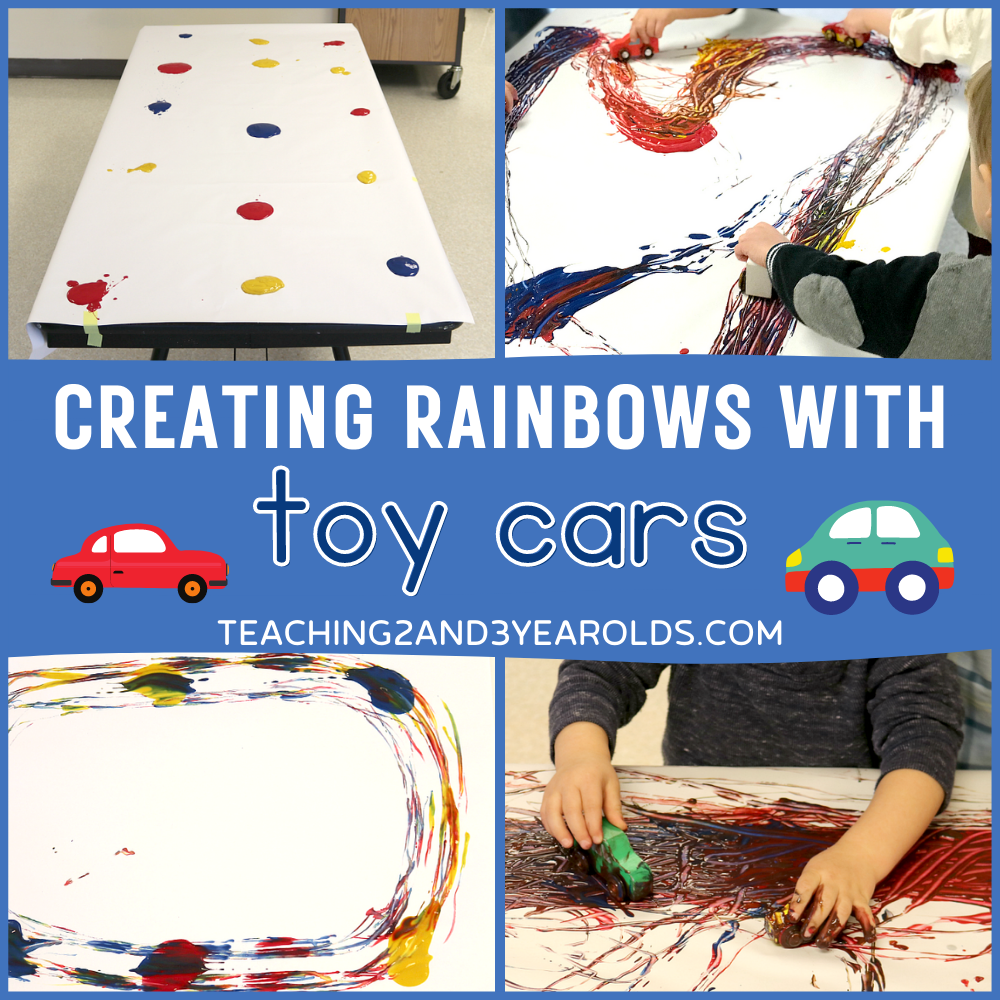How to Create a Toddler Rainbow Activity with Toy Cars
