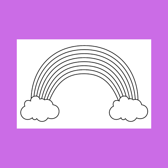 Free Rainbow and Clouds Printable Page
