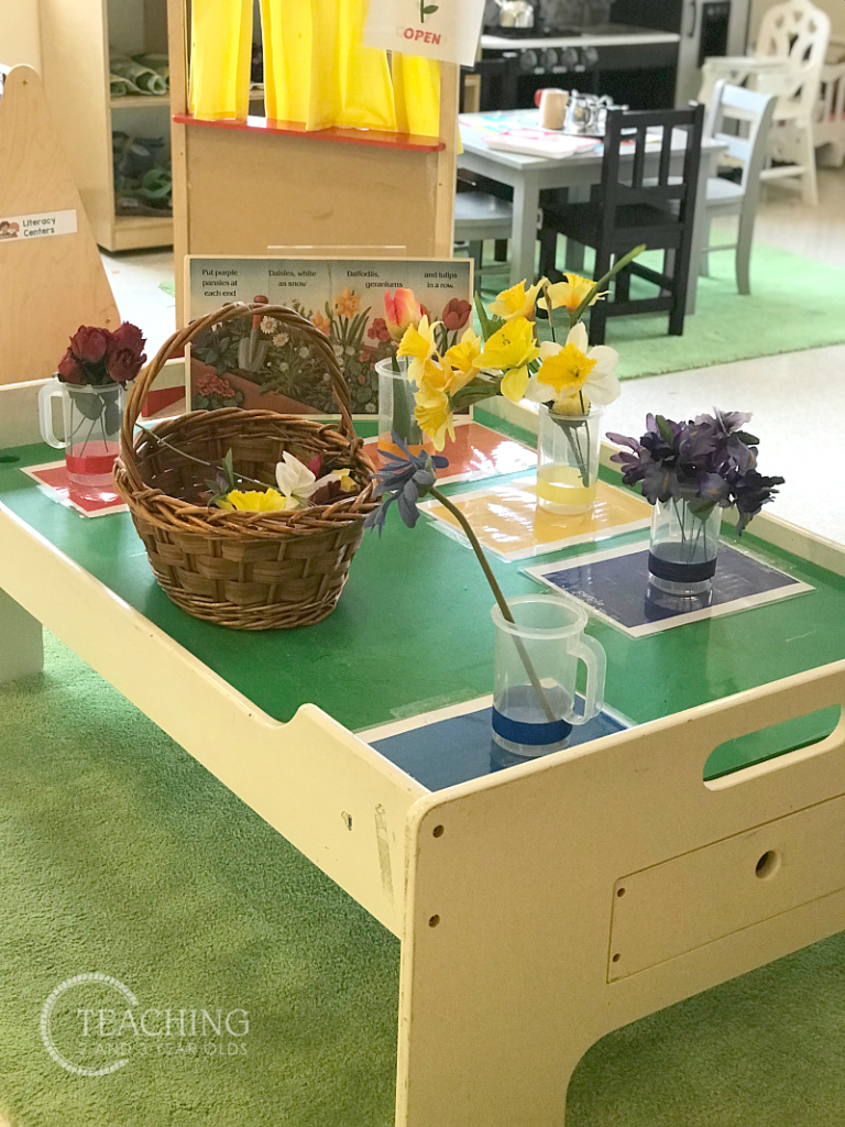 Spring Color Sorting Activity that Goes with Your Gardening Theme