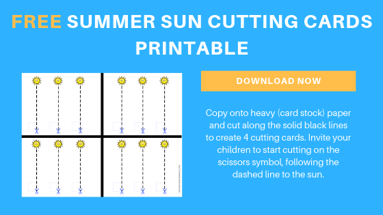 free toddler preschool summer scissor practice printable
