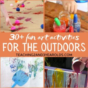 preschool outdoor art activities